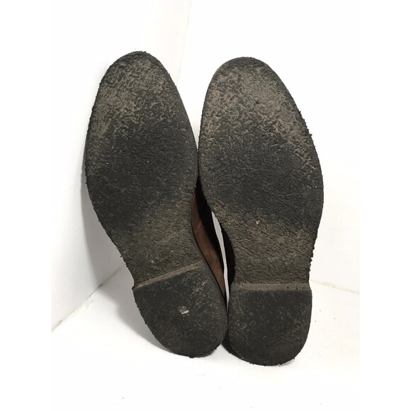 Facconable Mens Leather Suede Brown Chukka Boots Size 13 - Picture 10 of 10